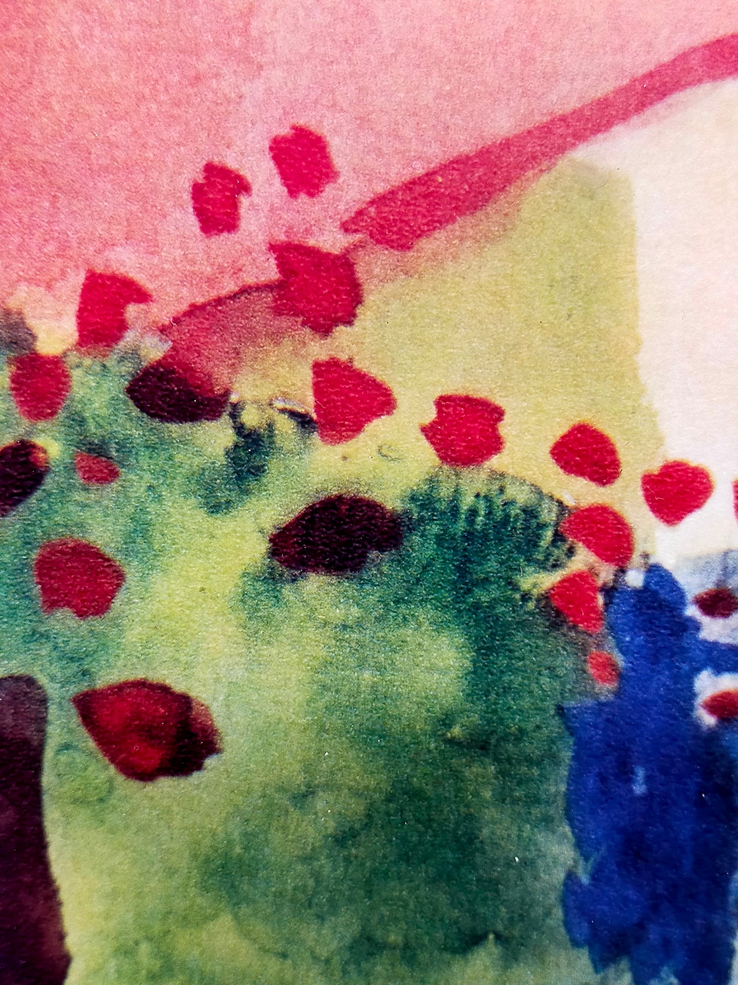 Deutsche Schule (XX) – Gartenansicht mit Haus Expressionistische Landschaft