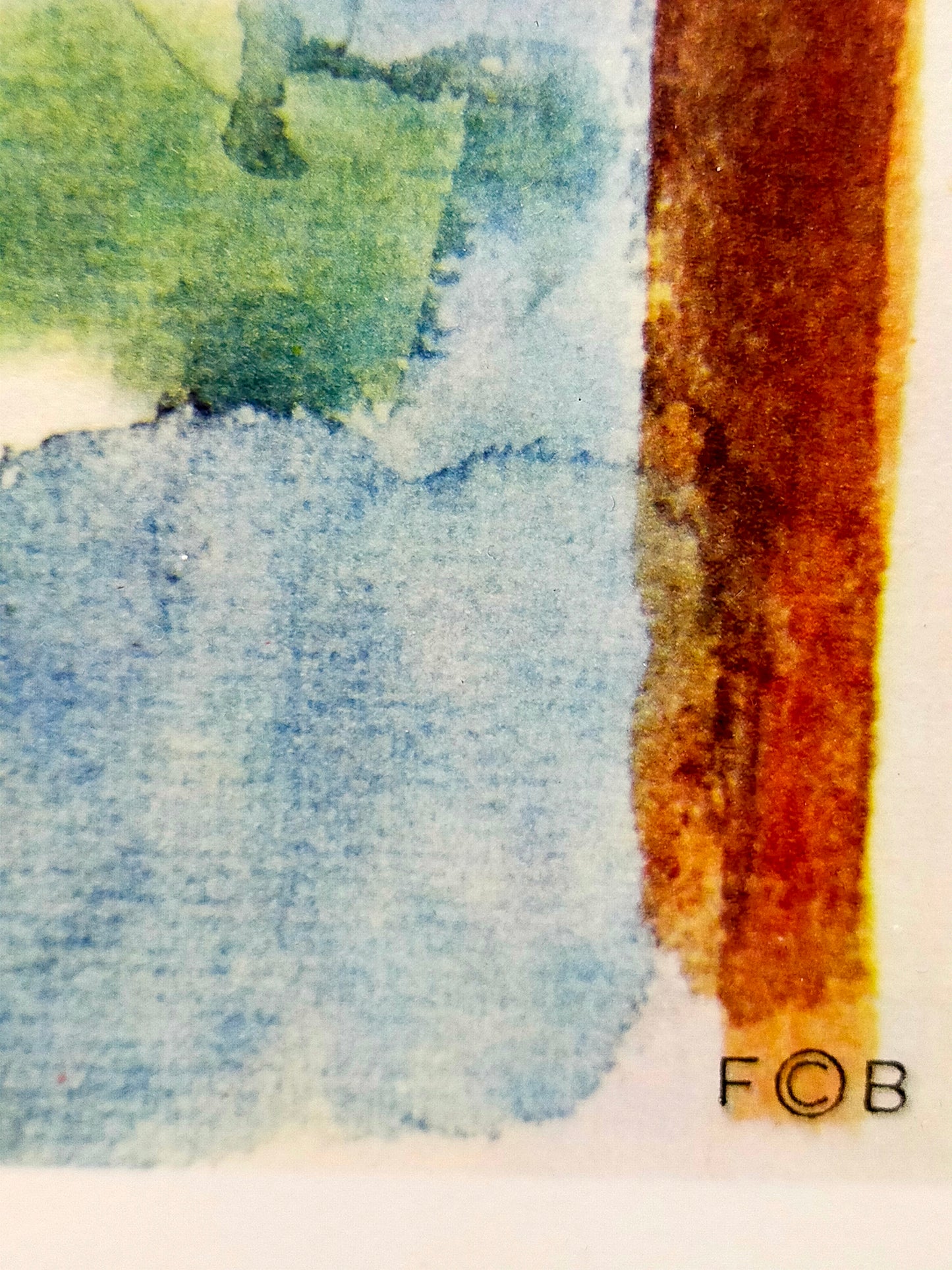 Deutsche Schule (XX) – Gartenansicht mit Haus Expressionistische Landschaft