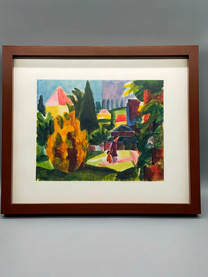 Deutsche Schule (XX) – Expressionistische Gartenlandschaft Lithographie