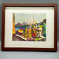 Deutsche Schule (XX) Expressionistische Hafenlandschaft Lithographie