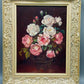 Ölgemälde Rosenstilleben – Gerahmtes Blumenbild Von H. Plück