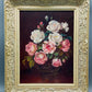 Ölgemälde Rosenstilleben – Gerahmtes Blumenbild Von H. Plück