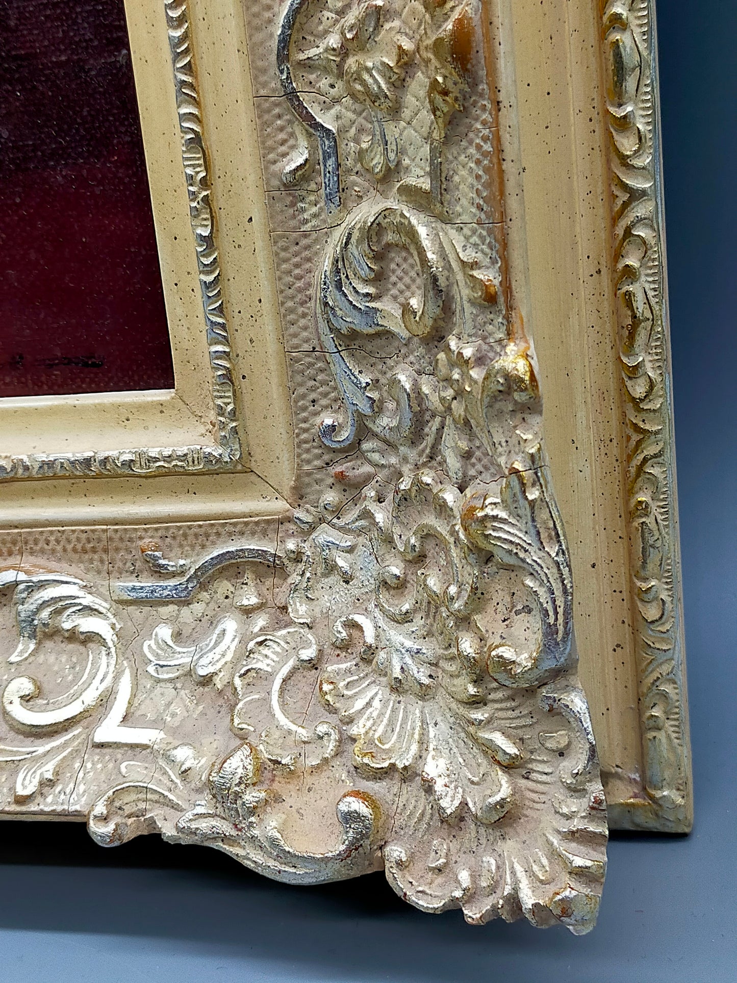 Ölgemälde Rosenstilleben – Gerahmtes Blumenbild Von H. Plück