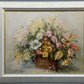 Elegantes Ölgemälde – Blumenstrauß in Korb von Zaliki