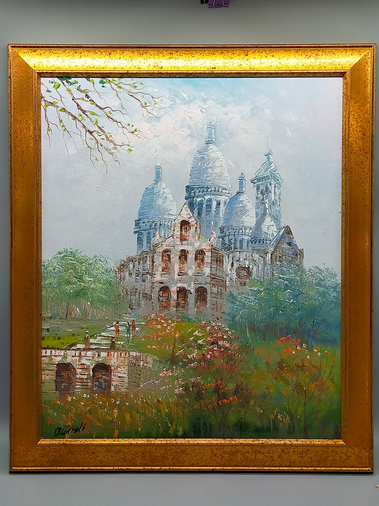 Ölgemälde – Pariser Straßenszene Sacré-Cœur von Bunnell