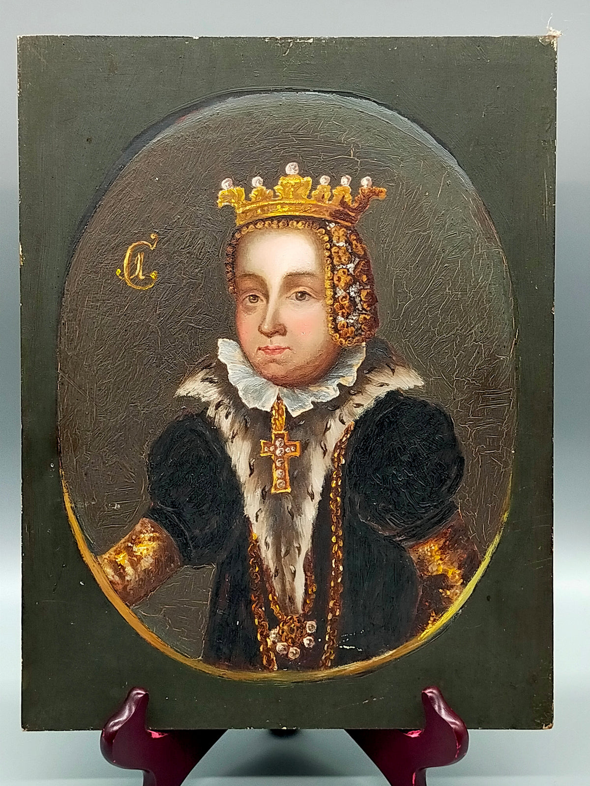 Historisches Ölgemälde – Königliches Porträt einer Edlen Dame
