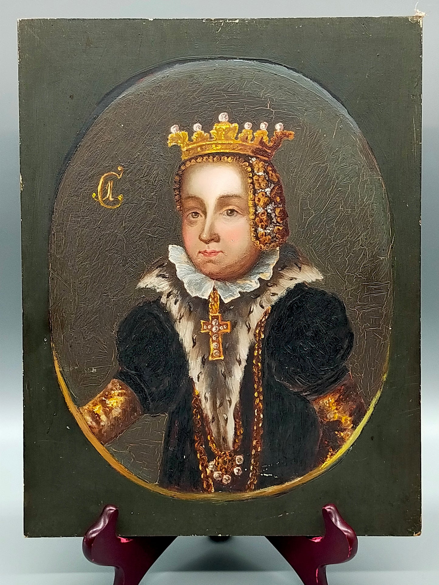 Historisches Ölgemälde – Königliches Porträt einer Edlen Dame