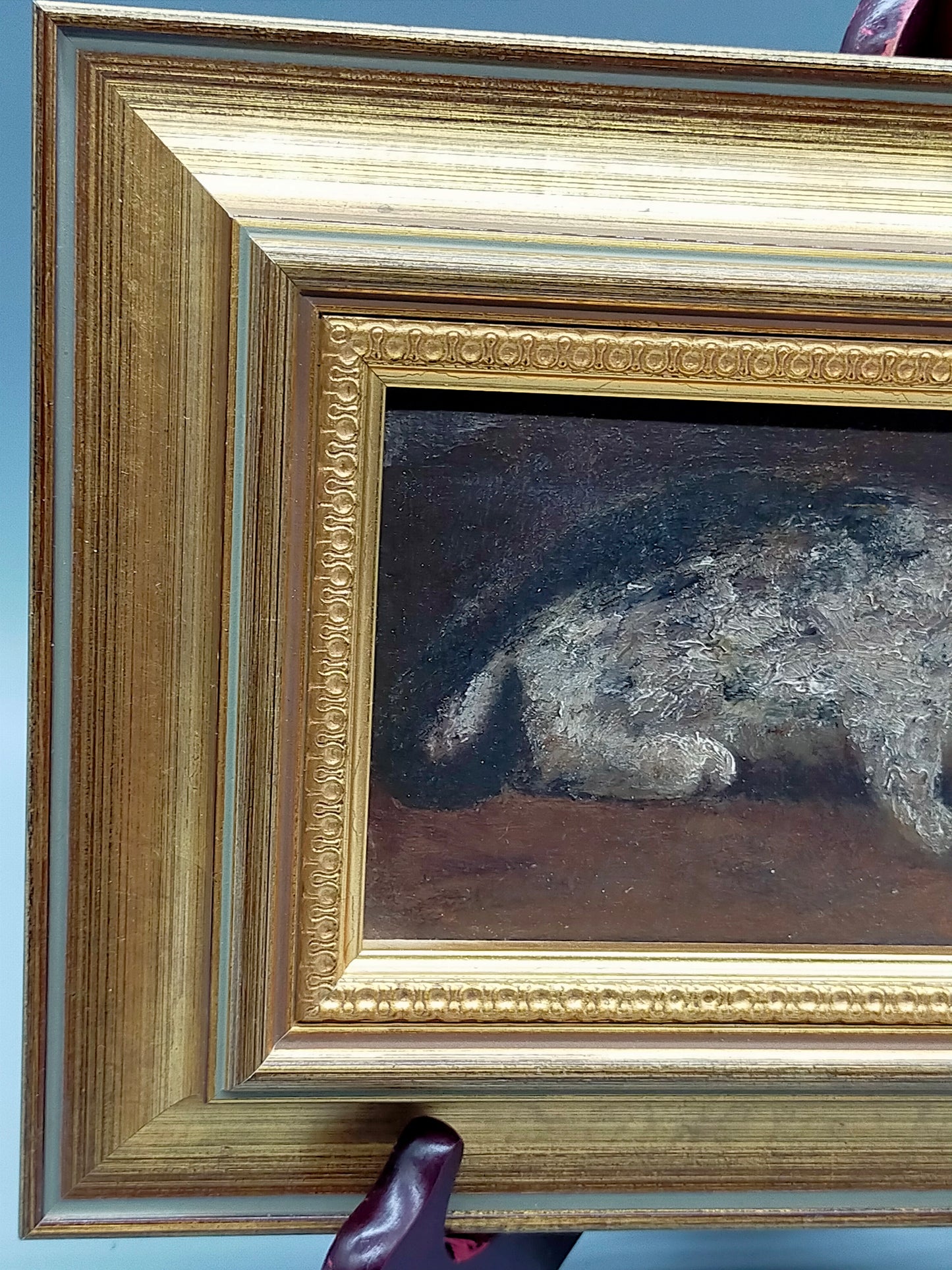 Europäische Schule (XIX) – Trinkende Katze – Historische Tiermalerei