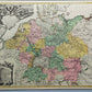 Historische Postkarte – Antike Deutschland Karte 1769