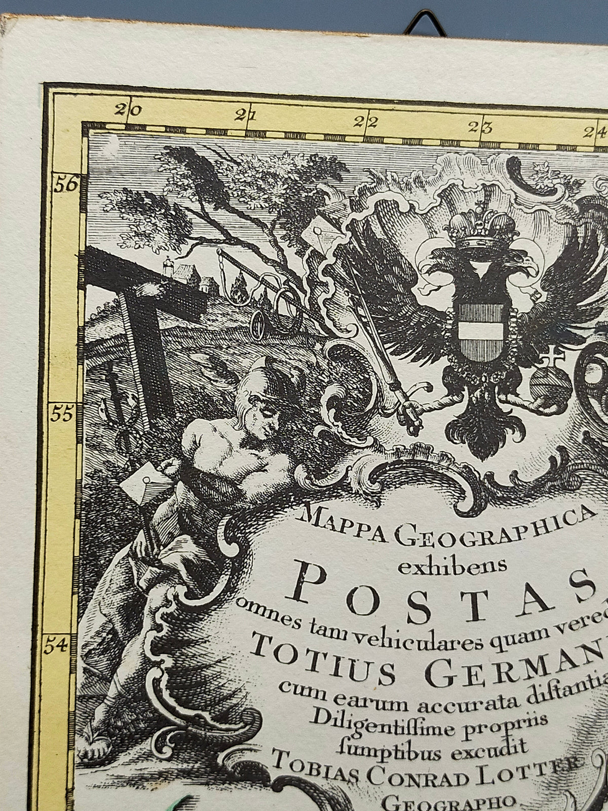 Historische Postkarte – Antike Deutschland Karte 1769