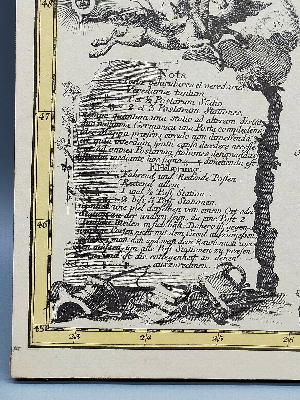 Historische Postkarte – Antike Deutschland Karte 1769