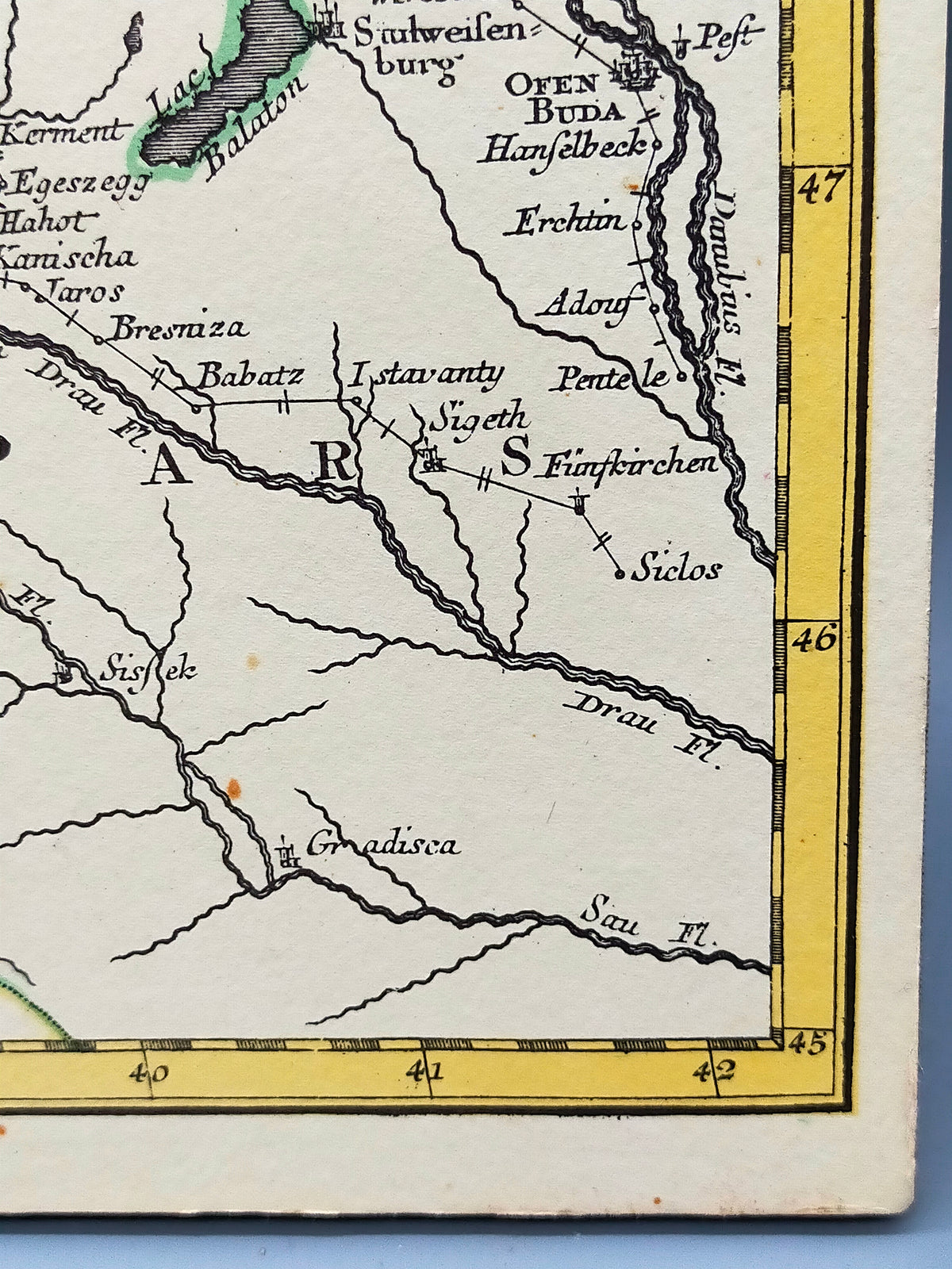 Historische Postkarte – Antike Deutschland Karte 1769
