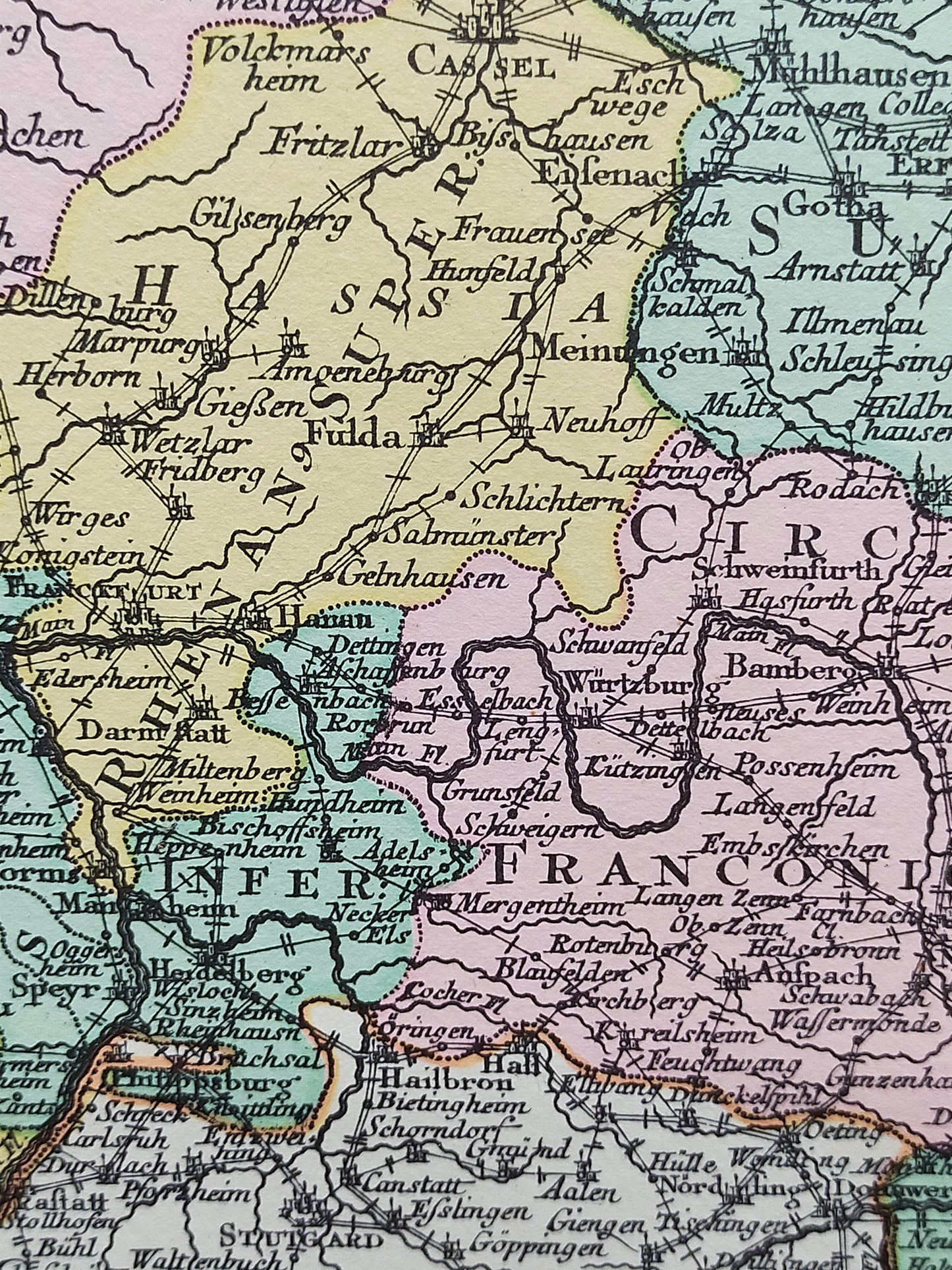 Historische Postkarte – Antike Deutschland Karte 1769