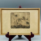 Original Radierung Georg Walter Rössner – Maritime Szene mit Boot