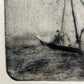 Original Radierung Georg Walter Rössner – Maritime Szene mit Boot