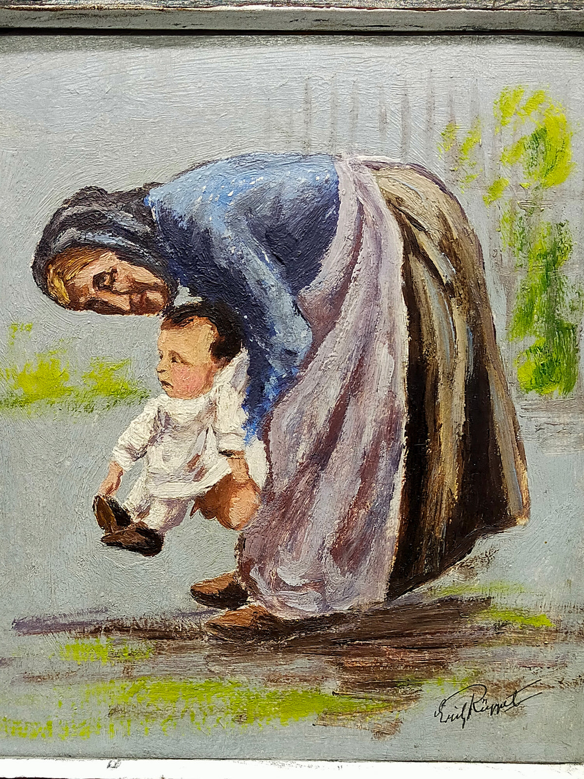 Emil Rumpf – Genrebild – Mutter mit Kind