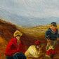 Öl Gemälde Windmühle Landschaft C. Mancolm 1850