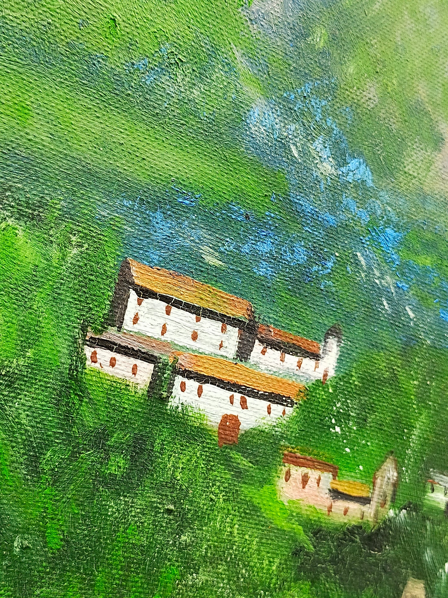 Spanische Schule (XX) – Landschaft mit Brücke und Burg