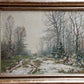 Fritz Köhler – Winterliche Waldlandschaft mit Pferdekutsche – Ölgemälde