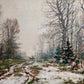 Fritz Köhler – Winterliche Waldlandschaft mit Pferdekutsche – Ölgemälde