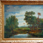 A. Bastien- Ölgemälde Landschaft – Öl auf Leinwand gerahmt