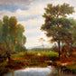 A. Bastien- Ölgemälde Landschaft – Öl auf Leinwand gerahmt