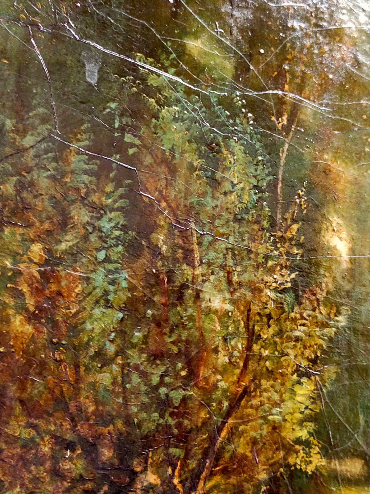 A. Bastien- Ölgemälde Landschaft – Öl auf Leinwand gerahmt