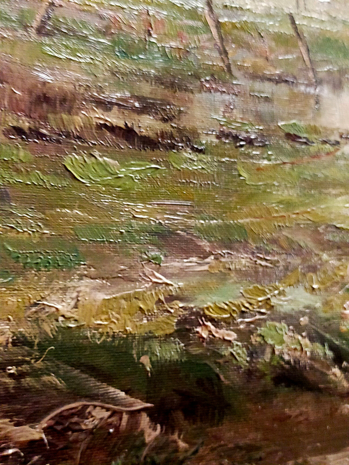 Ölgemälde Landschaft – Herunterziehende Herbststimmung mit Reiter
