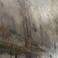 Ölgemälde Landschaft – Herunterziehende Herbststimmung mit Reiter