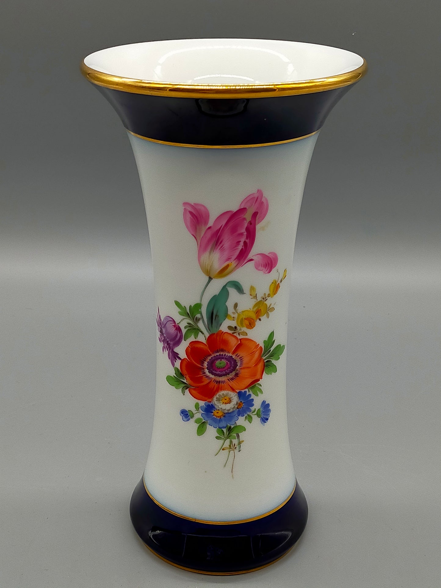Meissen Porzellanvase – Handbemalte Trompetenvase Blumen 1 Wahl