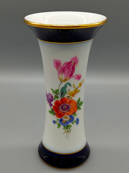 Meissen Porzellanvase – Handbemalte Trompetenvase Blumen 1 Wahl