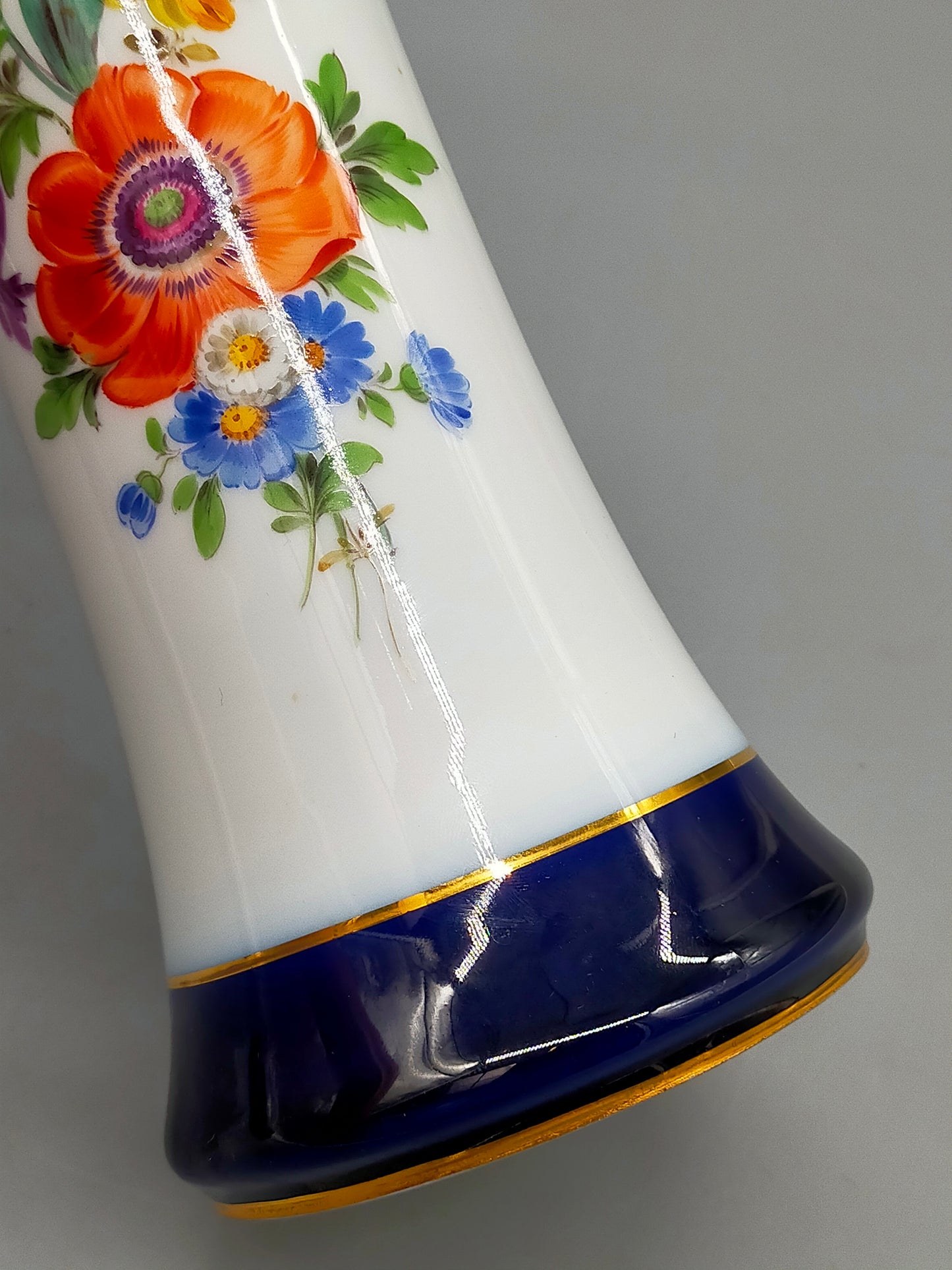 Meissen Porzellanvase – Handbemalte Trompetenvase Blumen 1 Wahl