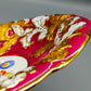 Meissen Prunk-Zierteller – Purpur Fond mit Reliefgold und Blumen 1 Wahl