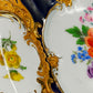 Ehemalige Meissen Porzellan Teller – Handbemalt Gold Kobaltblau