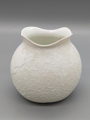 Kaiser Porzellan Vase Spitzenrelief – Elegant Weiß