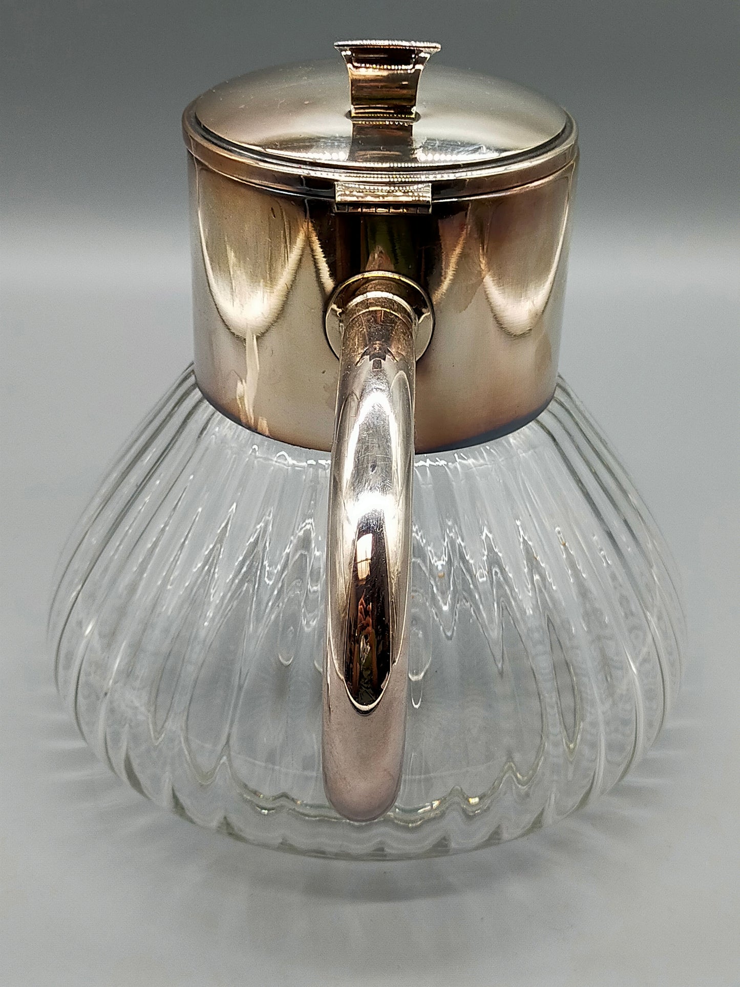 Edle Glaskanne mit Versilberter Montierung & Siebeinsatz – Tee-/Kaffeekanne