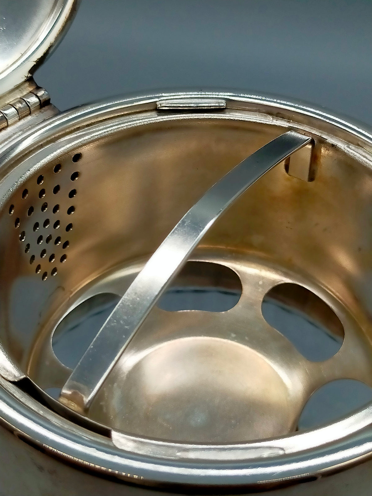Edle Glaskanne mit Versilberter Montierung & Siebeinsatz – Tee-/Kaffeekanne