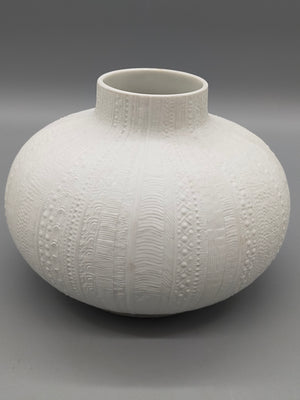 Heinrich Germany Bisquitporzellan Vase – Mid-Century Strukturvase