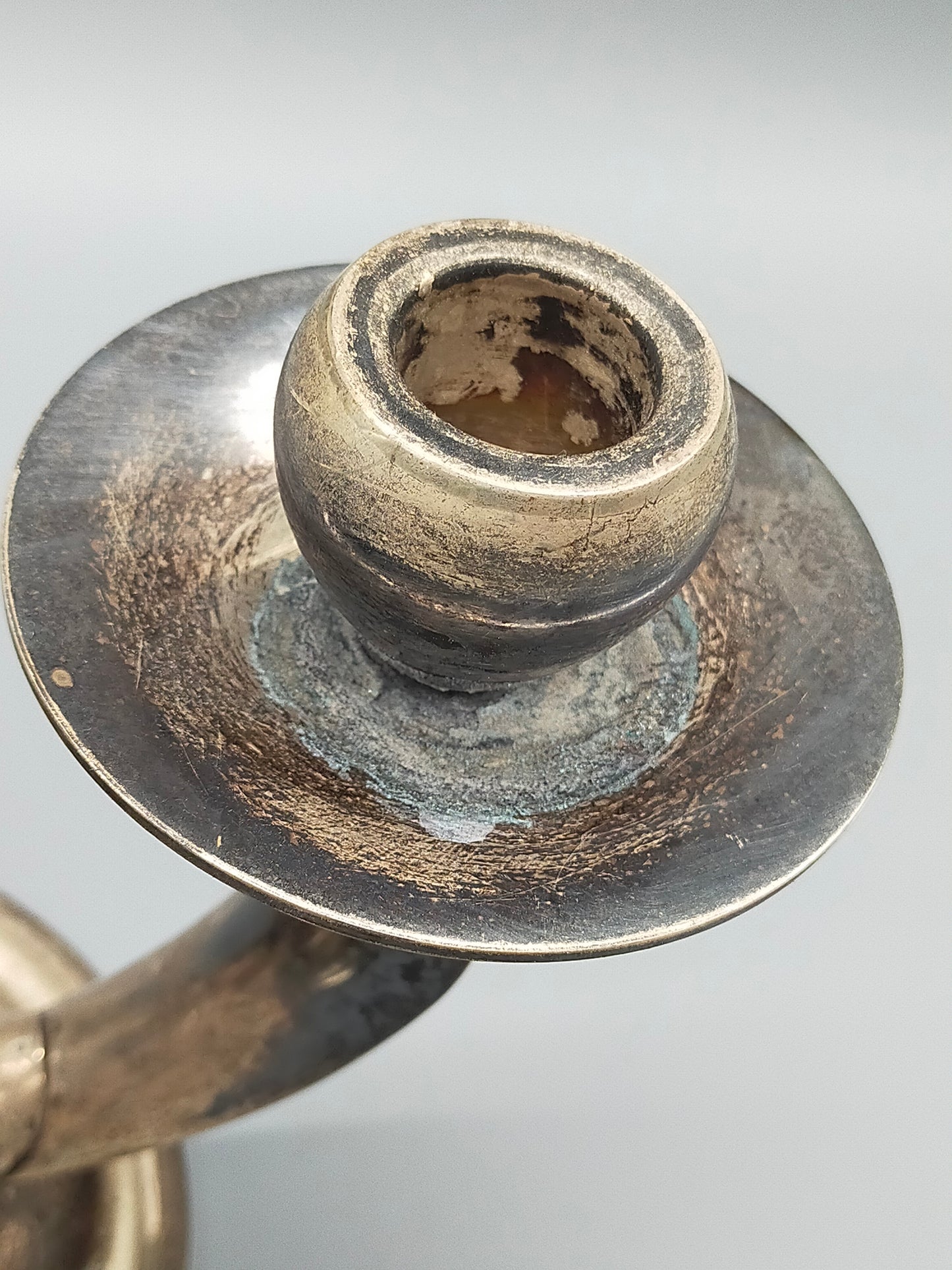 2 Versilberte Kerzenleuchter 2-flammig – Schwedisches Silber NSK