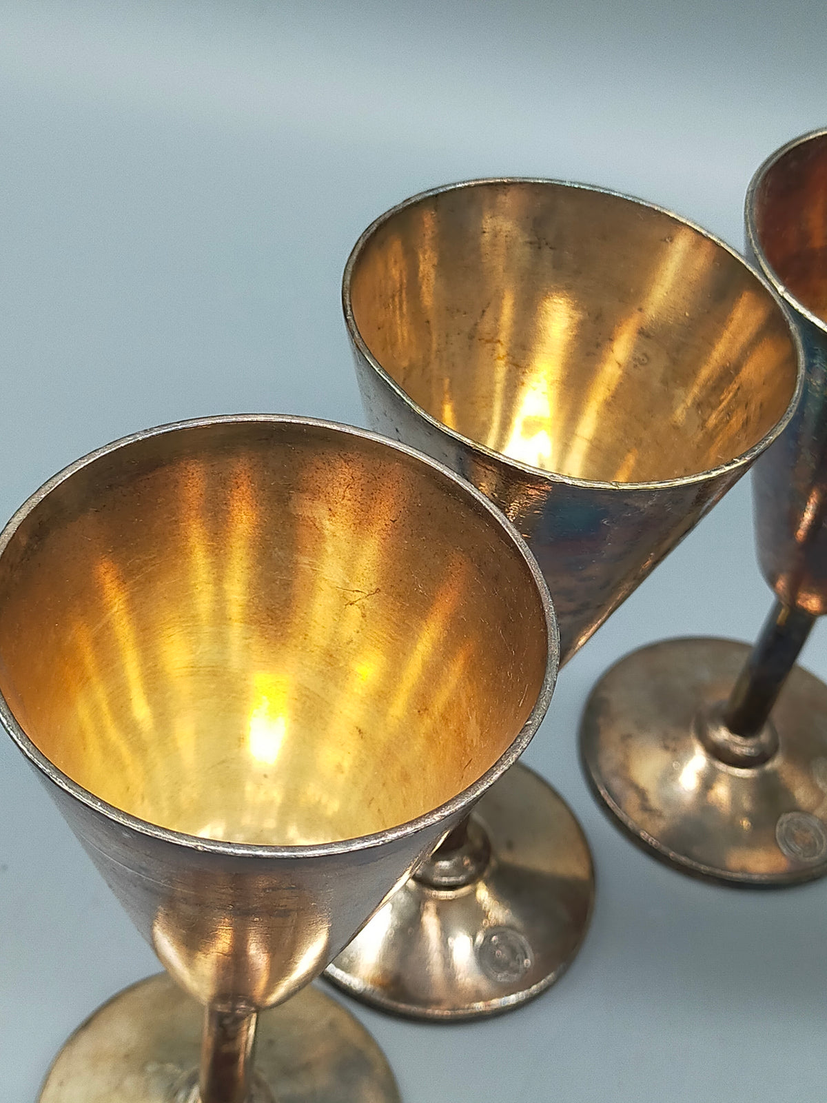 6er Set Versilberte Schnapsbecher Gebr. Hepp 90 – Elegant