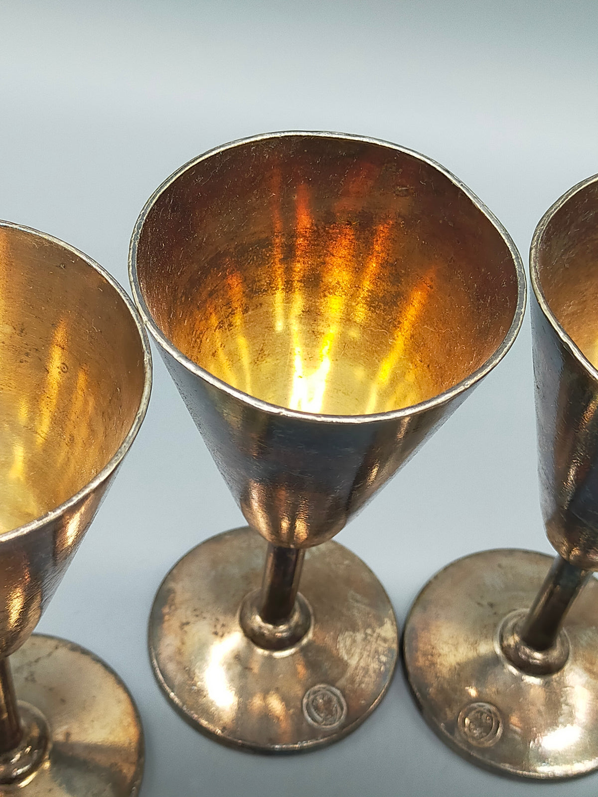 6er Set Versilberte Schnapsbecher Gebr. Hepp 90 – Elegant