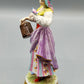 Elegante Thüringen Porzellanfigur – Handbemalte Dame mit Vogelkäfig