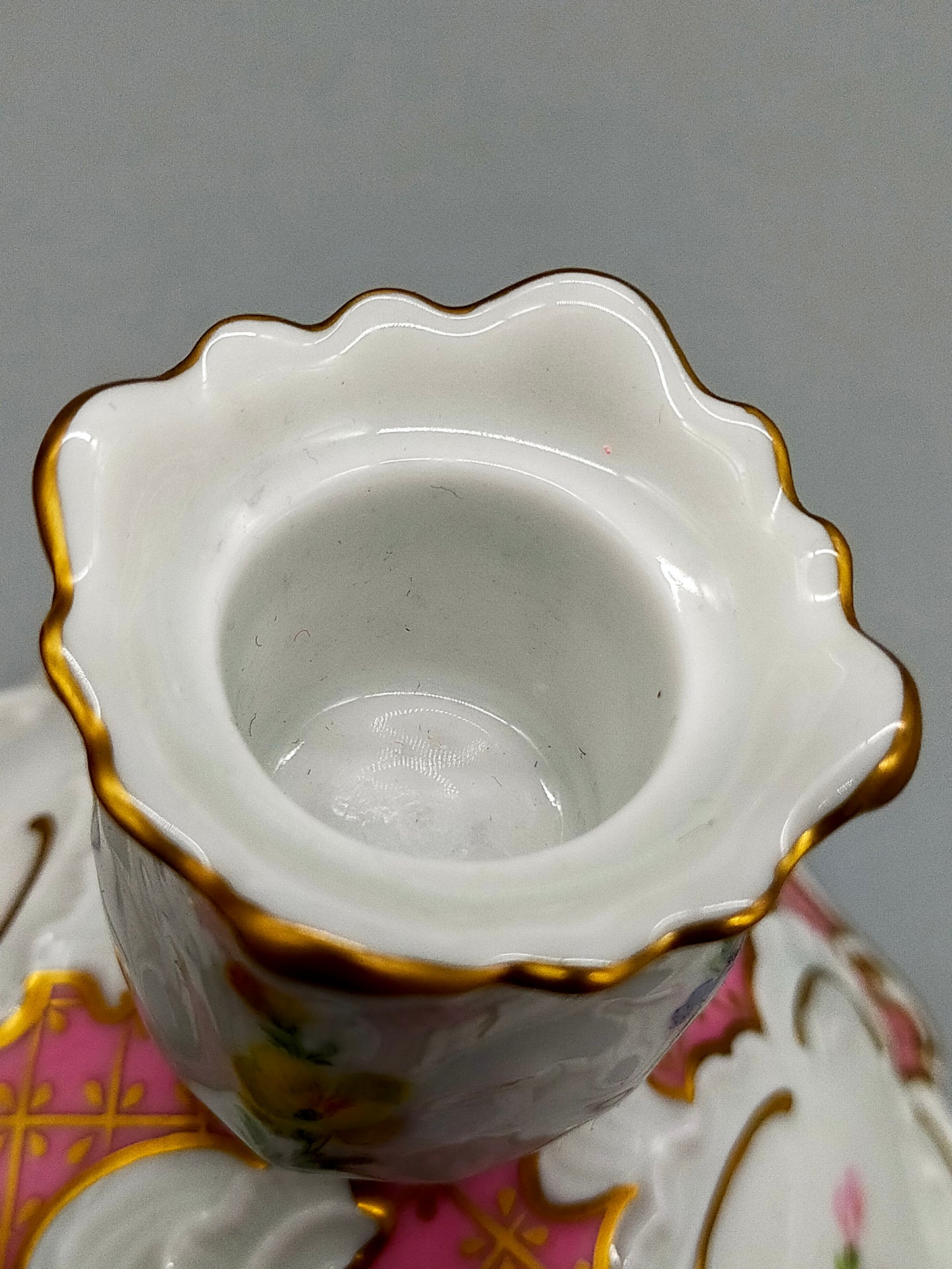 Elegante Lindner Kerzenleuchter – Dresdner Dekor Prinzess Rosé