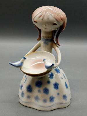 Elegante Porzellanfigur – Handbemalte Aquincum Figur