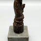 Elegante Bronze-Skulptur – Handgefertigte Sakrale Darstellung auf Steinsockel