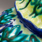 Antike Deckelvase – Dekoratives Gefäß mit polychromer Schmelzglasur