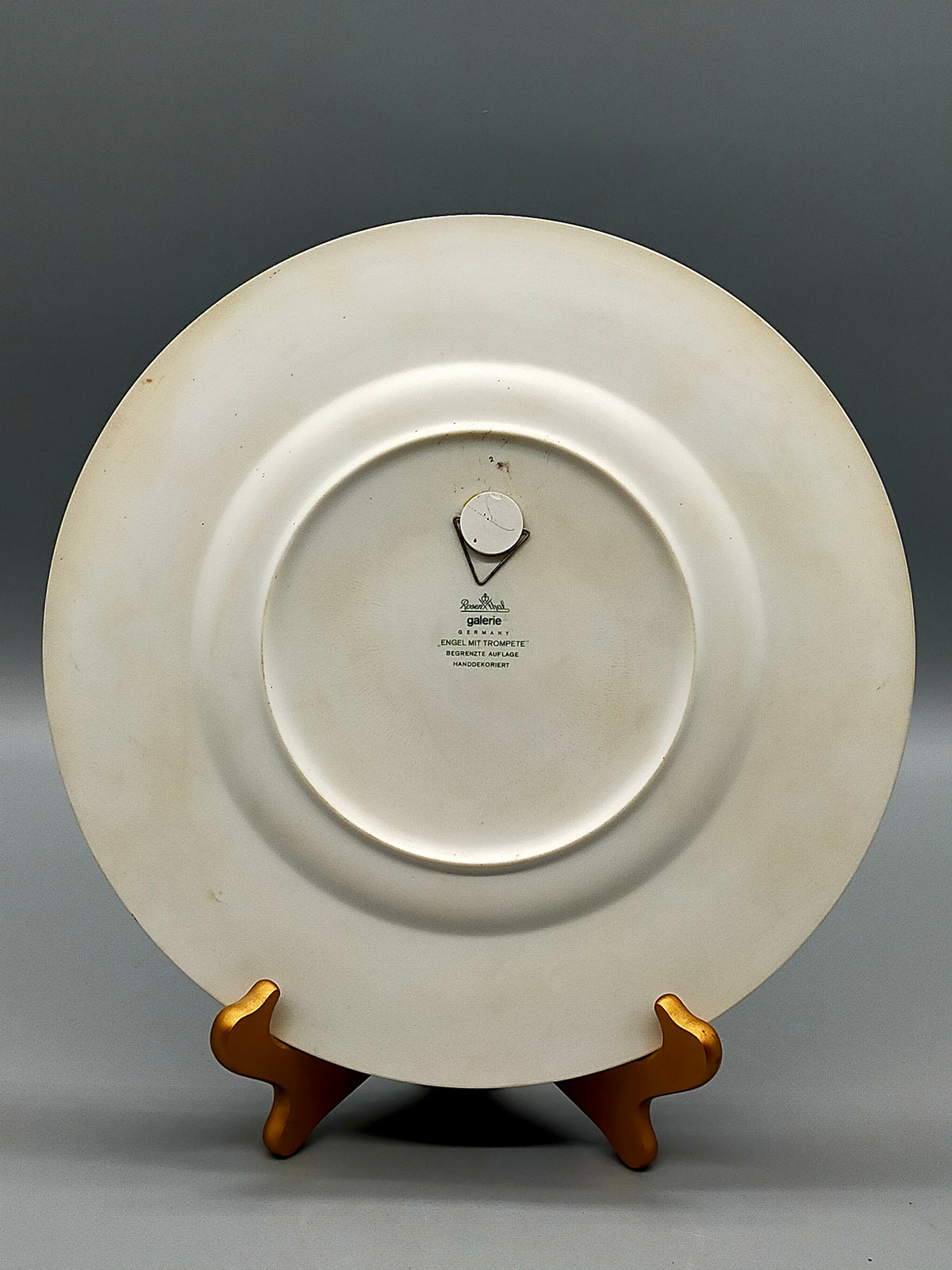 Rosenthal Porzellan Wandteller Engel mit Trompete Björn Wiinblad