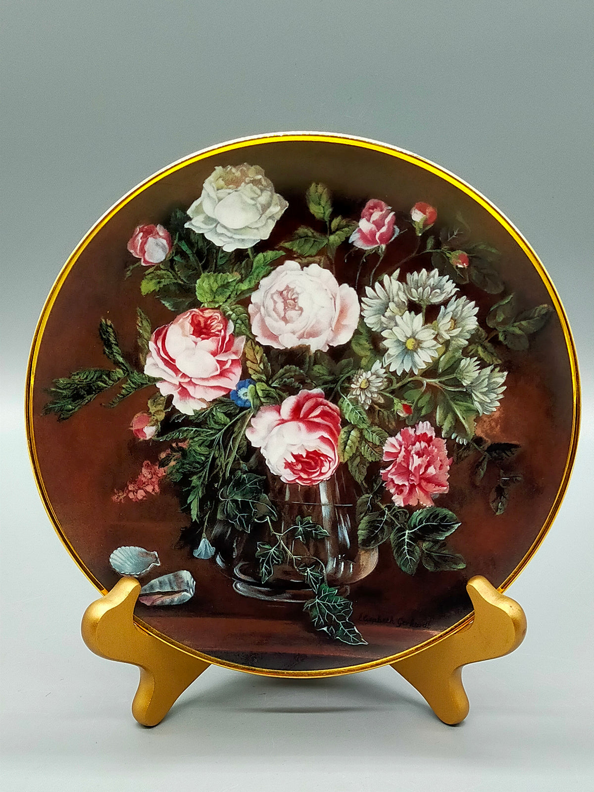 Porzellan MOSA Sierteller Rozen en Schelpen Elisabeth Gerhardt