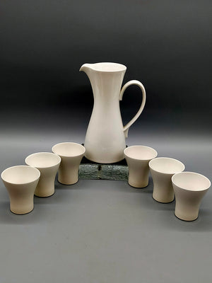 Elegante KPM Berlin Porzellan Kanne mit 6 Bechern – Set Design