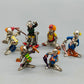 6er Set Antike Clown Figuren – Handbemalte Metall Aus Italy